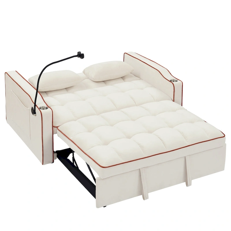 55.51 inch versatile foldable sofa bed in 3 lengths