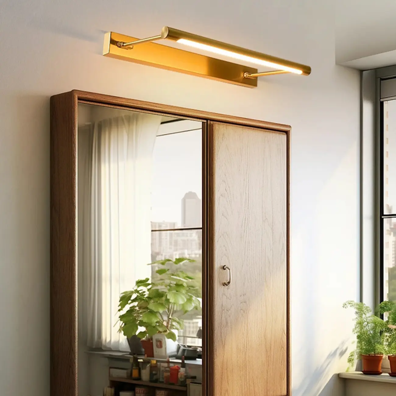 Nordic LED Vanity Light with Acrylic Shade and Warm Light