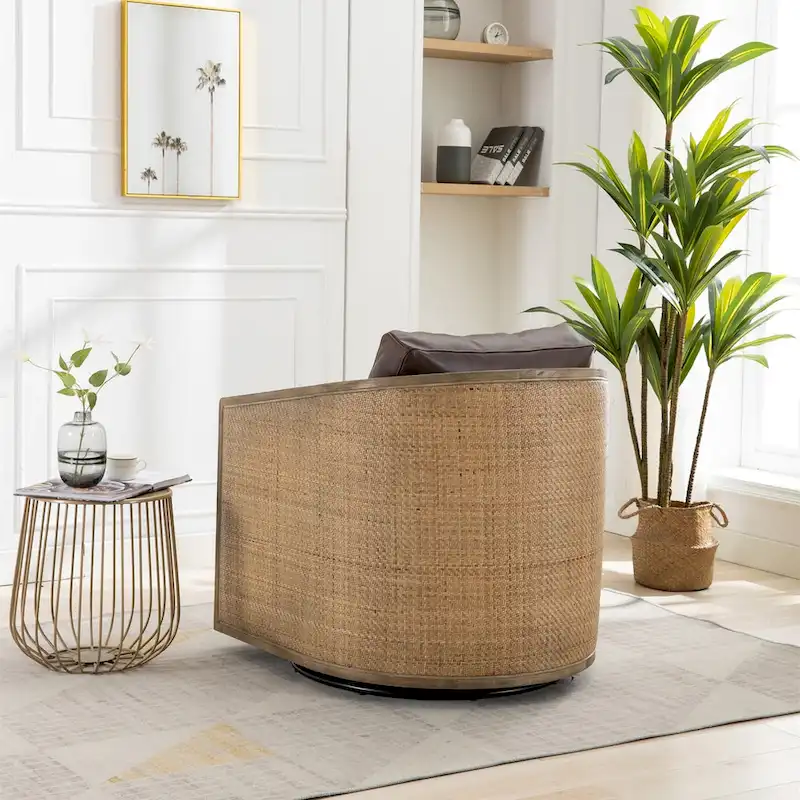 Swivel Barrel Accent Chair