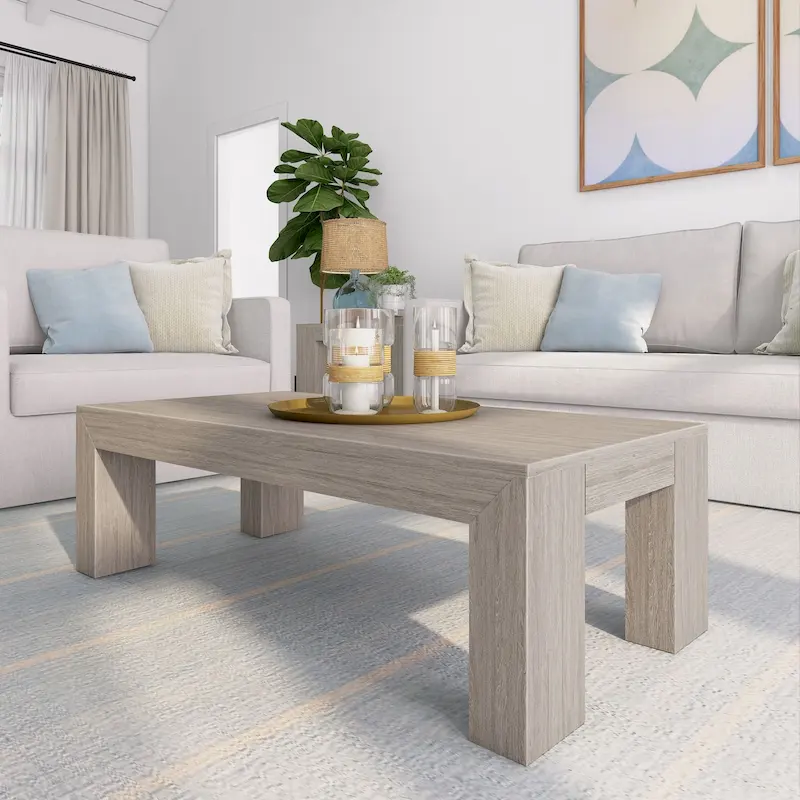 Plank and Beam Modern Rectangular Coffee Table - 48 x 24