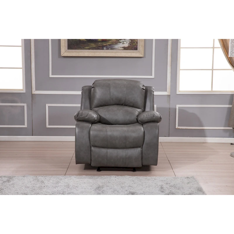 Betsy Furniture Bonded Leather Manual Rclining Single Seat Recliner Glider Chair 8018