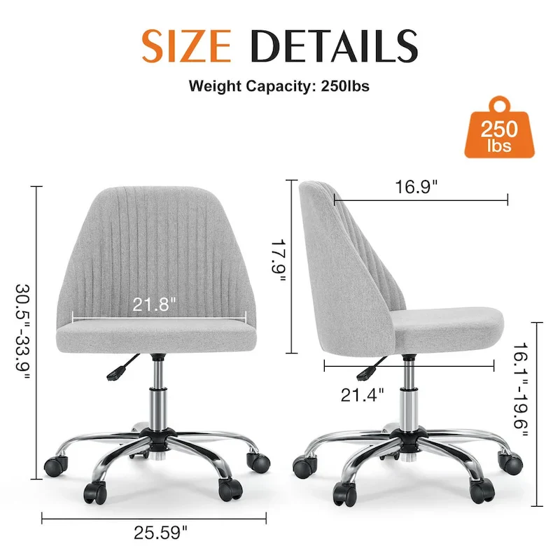 Adjustable Swivel Office Desk Chair with Wheels