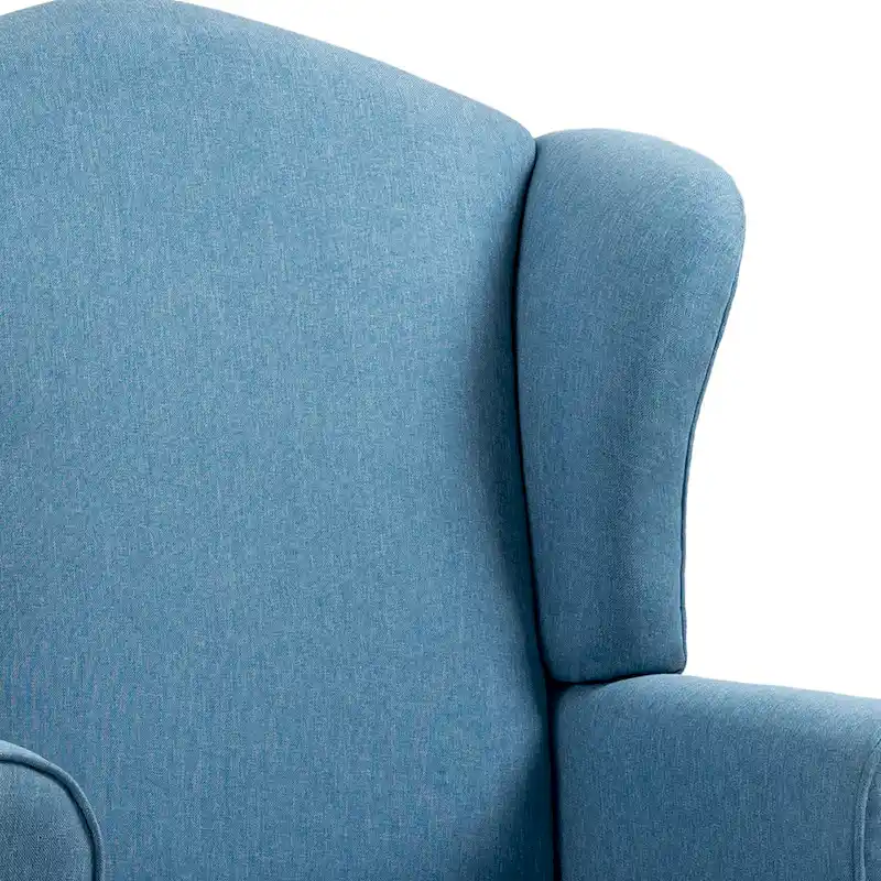 Set of 2 Elegant Living Room Wing Back Arm Chair Upholstered Accent Chair