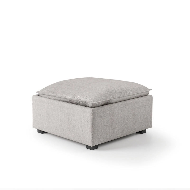 Fren Contemporary Grey Fabric Cocktail Ottoman by Furniture of America