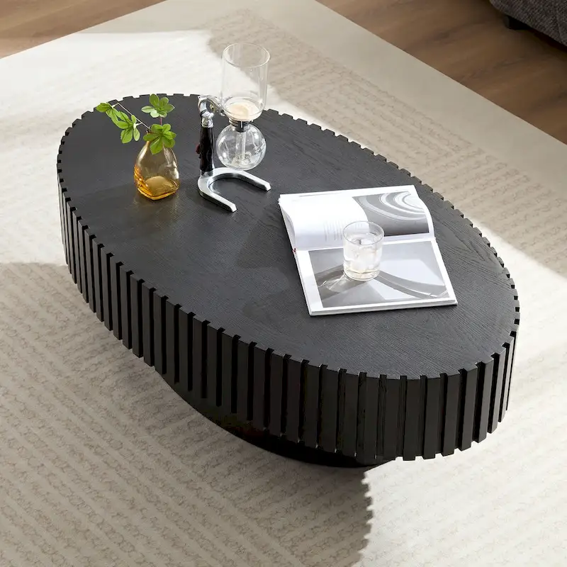Modern Handcraft Drum Coffee Table