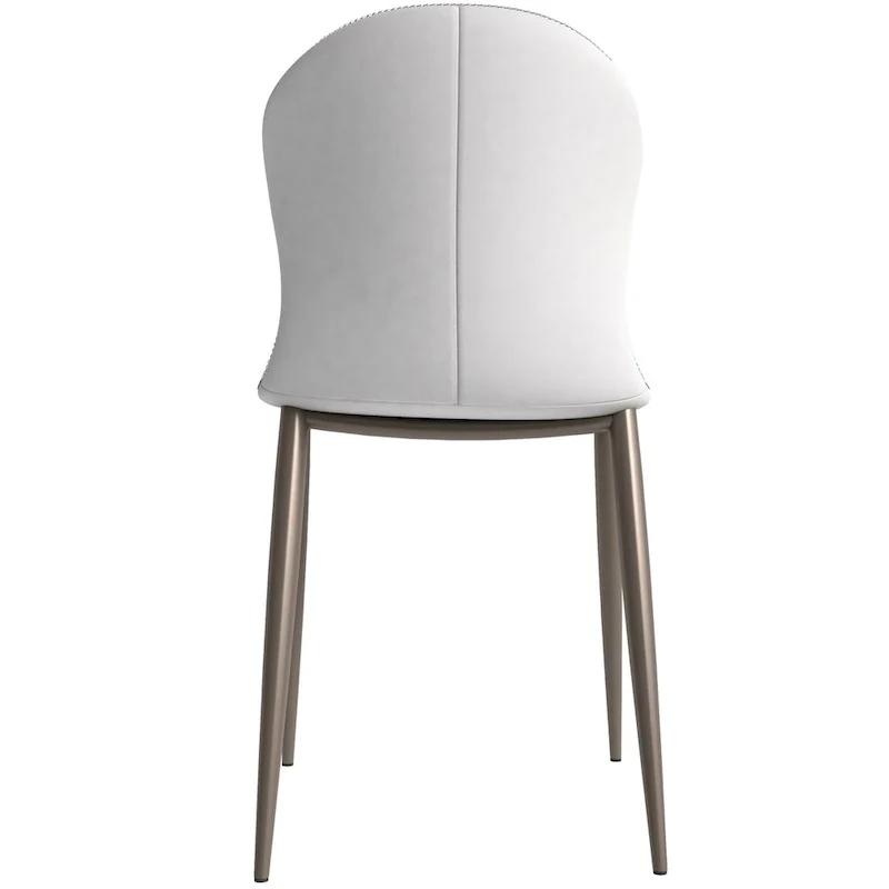 Modern Upholstered Fabric Dining Chair with Metal Legs, Mosaic Style Kitchen Side Chair