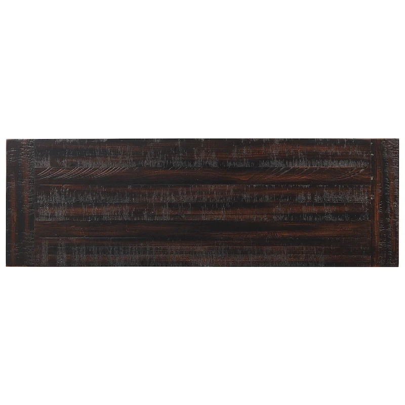 Modern Solid Pine Wood Top Console Table with 3 Drawers and 2 Shelves