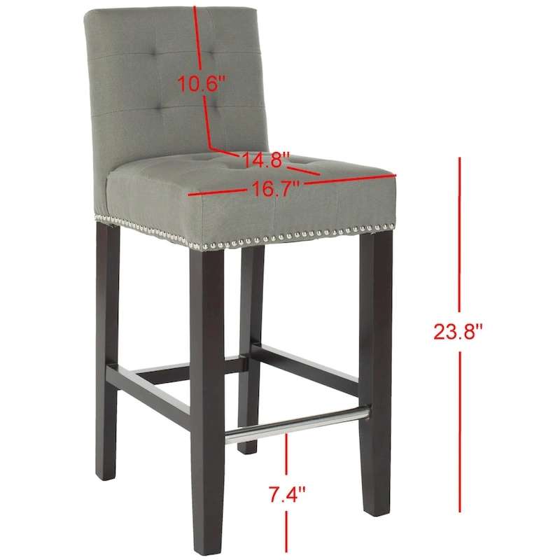 SAFAVIEH Lashunda 24-inch Counter Stool - 16.7  W x 20.1  L x 34.4  H - 17Wx20Dx34H