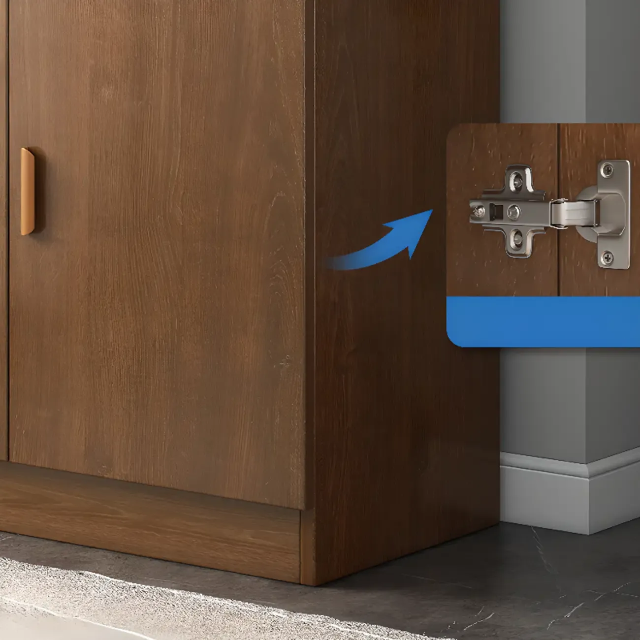 Modern Wooden Sideboard with Cabinets & Shelves