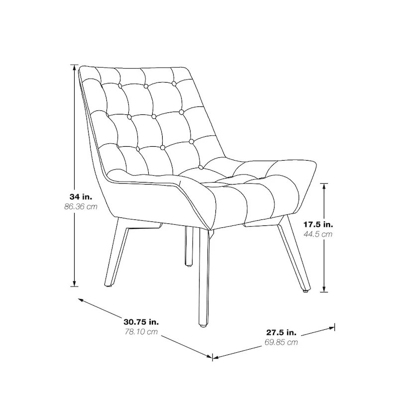 Shelly Tufted Chair with Coffee Legs