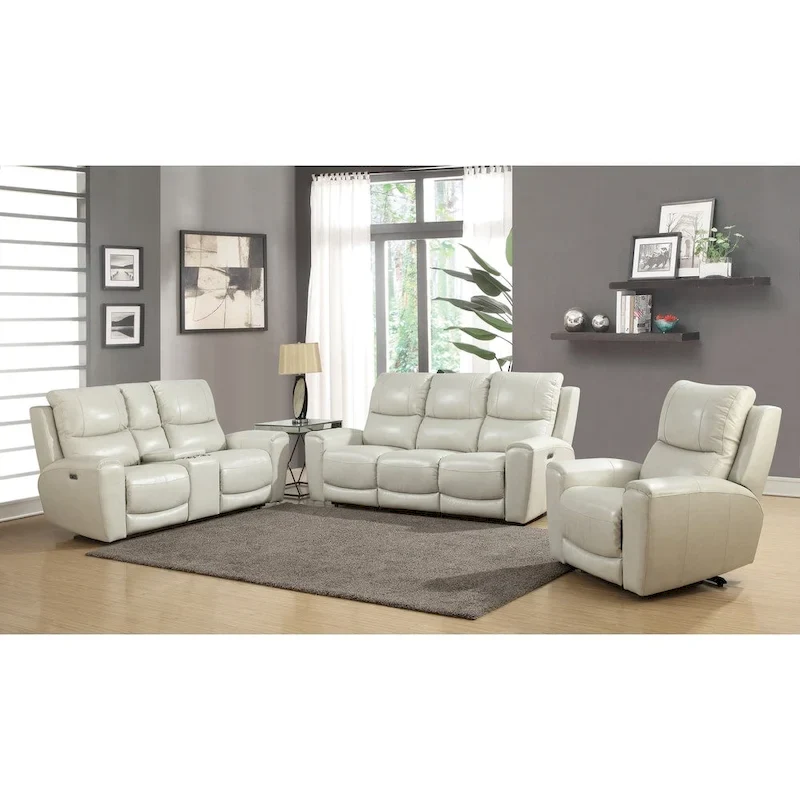 Steve Silver Fyti Top Grain Leather Power Reclining 3-piece Set
