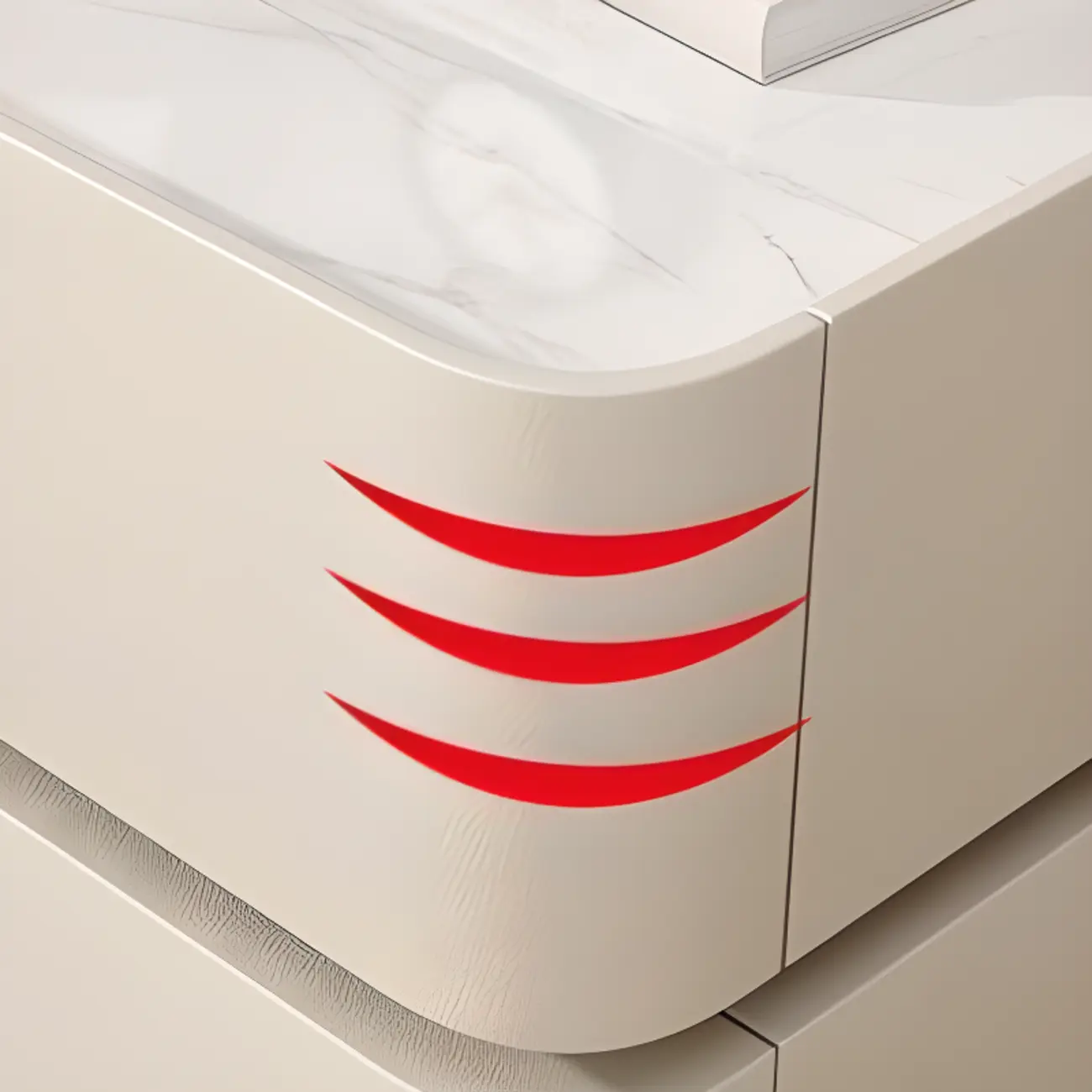 Modern Bedside Table with Sintered Stone Top