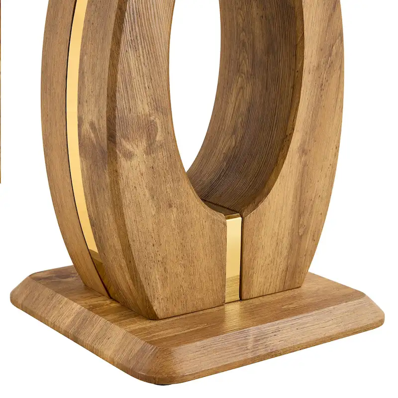 23.6 Square Coffee Table with Gold-Tone Leg Strips