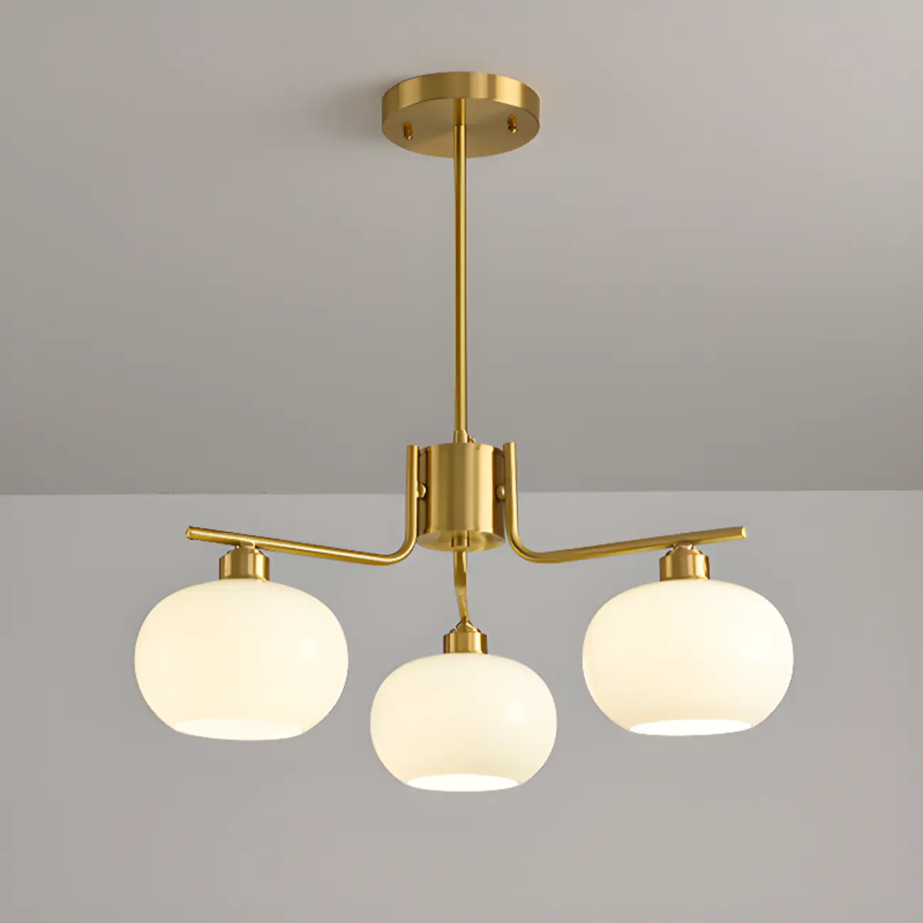 Modern Glass Globe Chandelier Adjustable Hanging Length