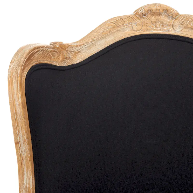 SAFAVIEH Couture Kali Oak Natural Linen Wing Chair - 34Wx34Dx40H