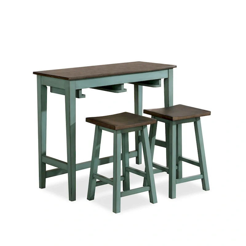 Flaros Transitional Solid Wood 3-Piece Bar Table Set by Furniture of America