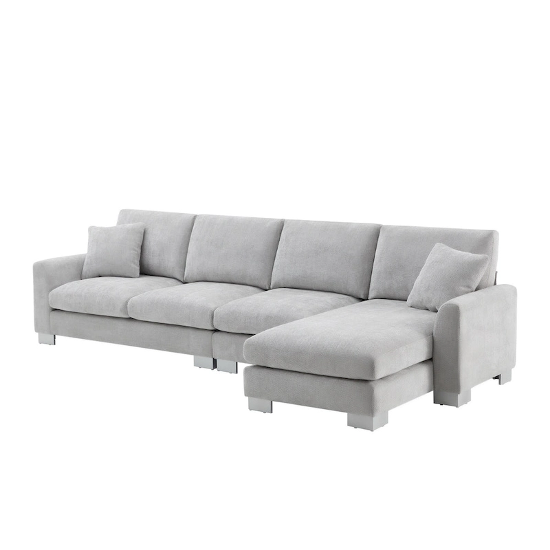 Rosita Modern L-shaped Sectional Sofa with Chaise Lounge by GDFStudio
