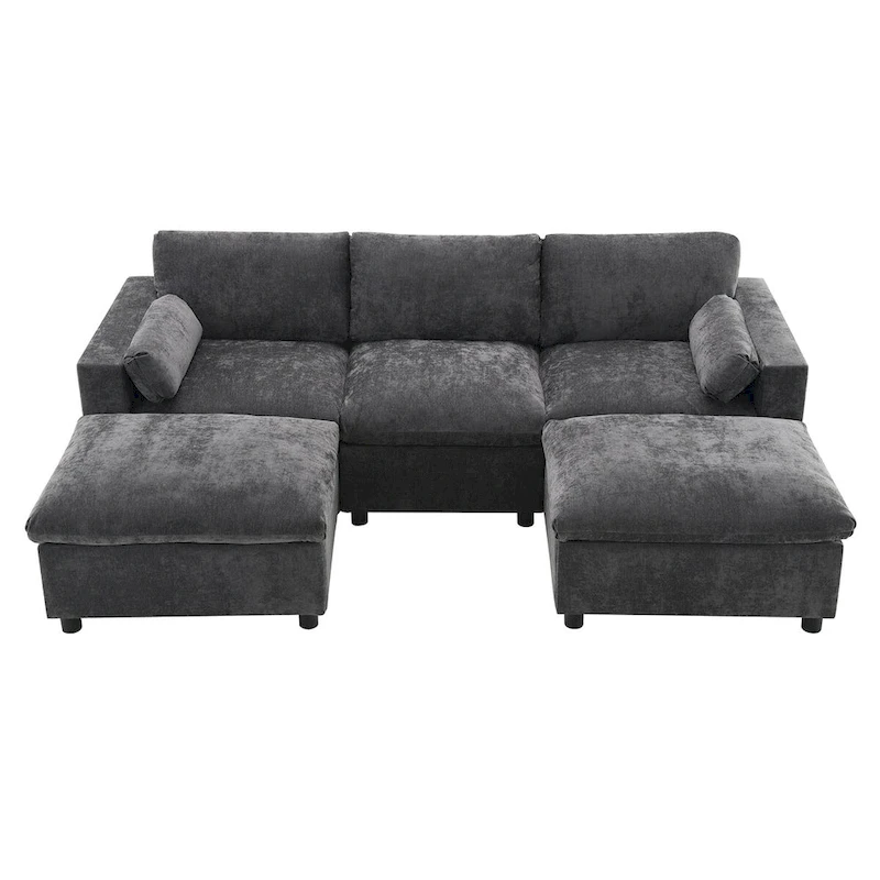 Merax 5 Seat U Shaped Sleeper Couch Set