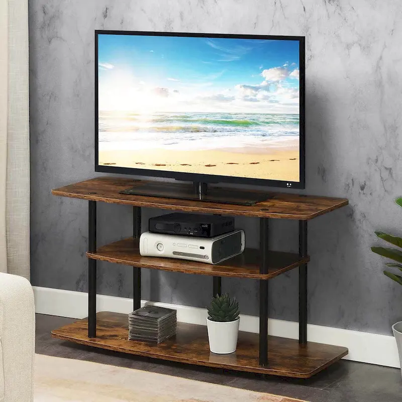 Convenience Concepts Designs2Go No Tools 3 Tier Wide TV Stand