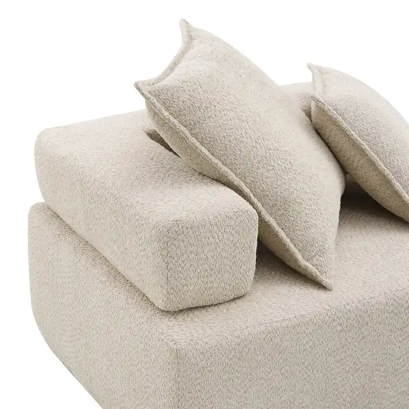 DIY Customization Boucle Upholstered Modular Sectional Sofa