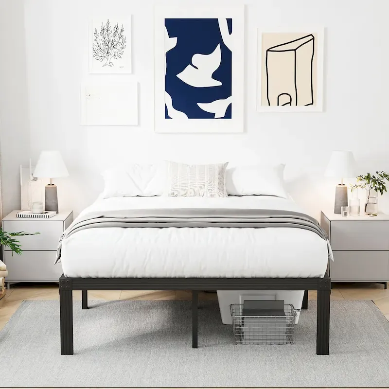 14 Inch Heavy Duty Bed Frame, No Box Spring Needed, Noise Free