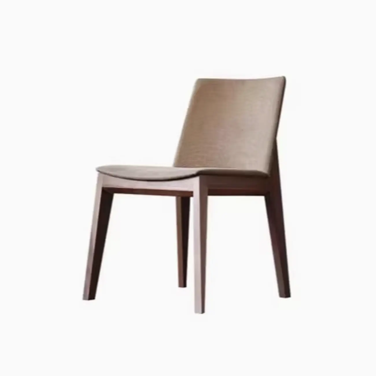 Modern Armless Upholstered Dining Chair with Wood Legs