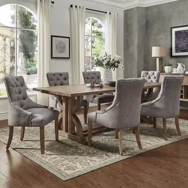 Paloma Farmhouse Reclaimed Wood 7-Piece Dining Set by iNSPIRE Q Artisan