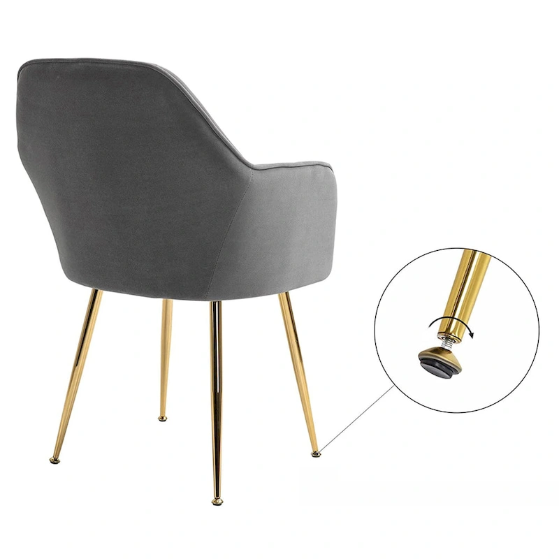 AVAWING Upholstered Dining Chair (Set of 6) Velvet Accent Arm Chair