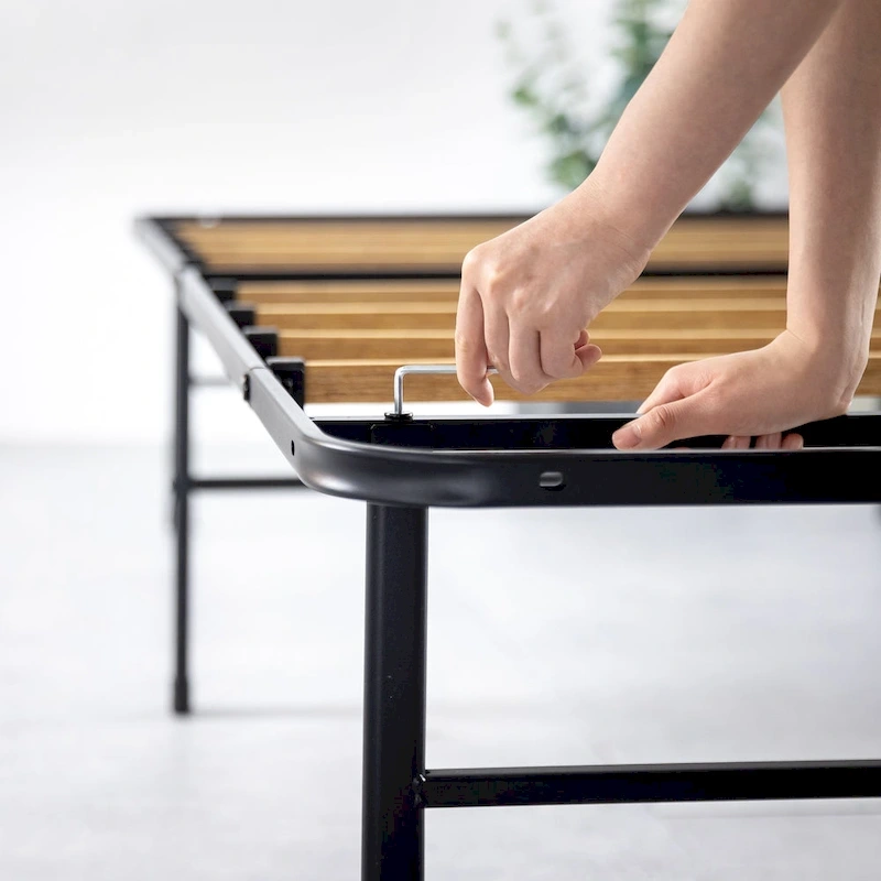 Priage by ZINUS Black Metal SmartBase 14 Inch Essential Mattress Foundation with Bamboo Slats