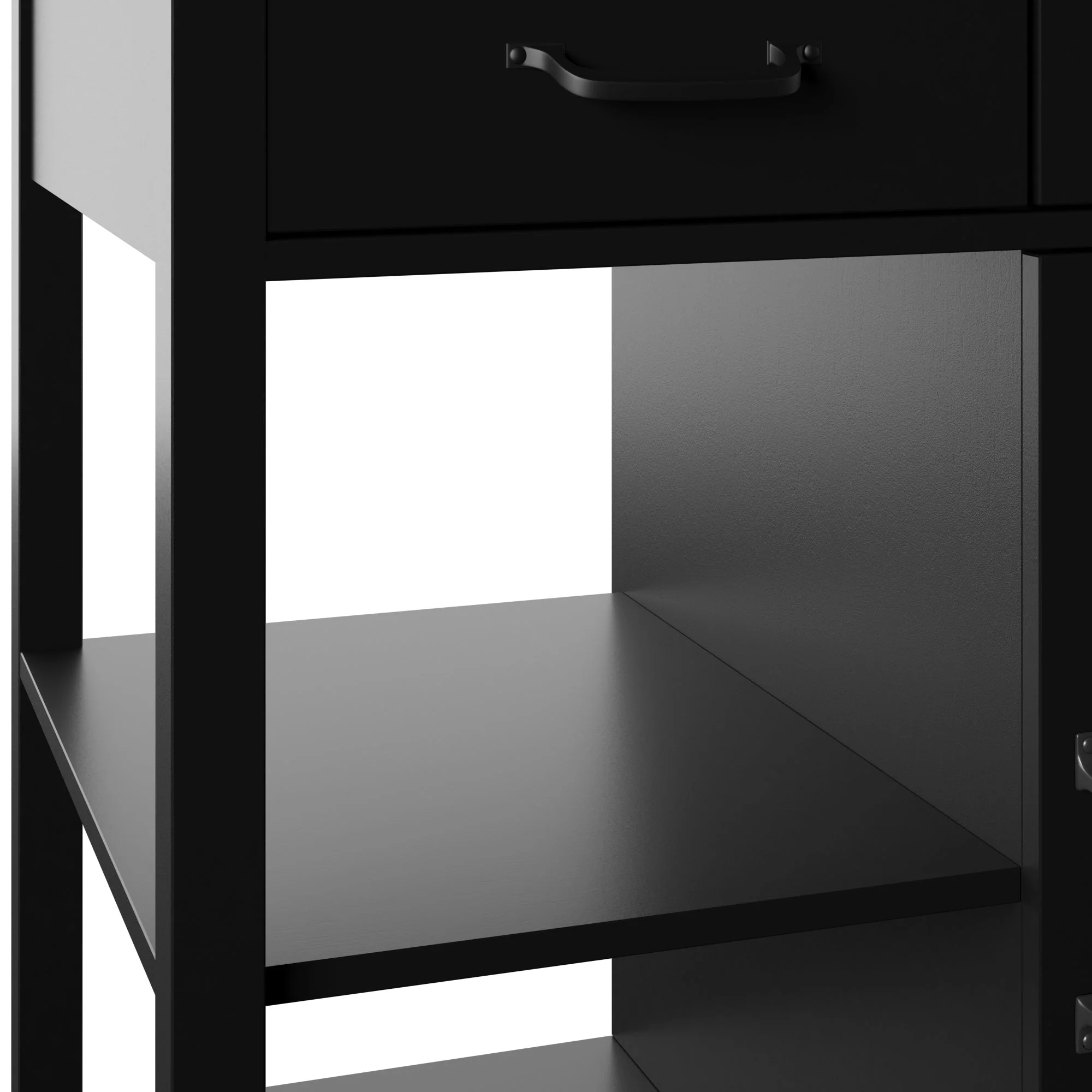 Compact Rolling Kitchen Island Cart with Storage