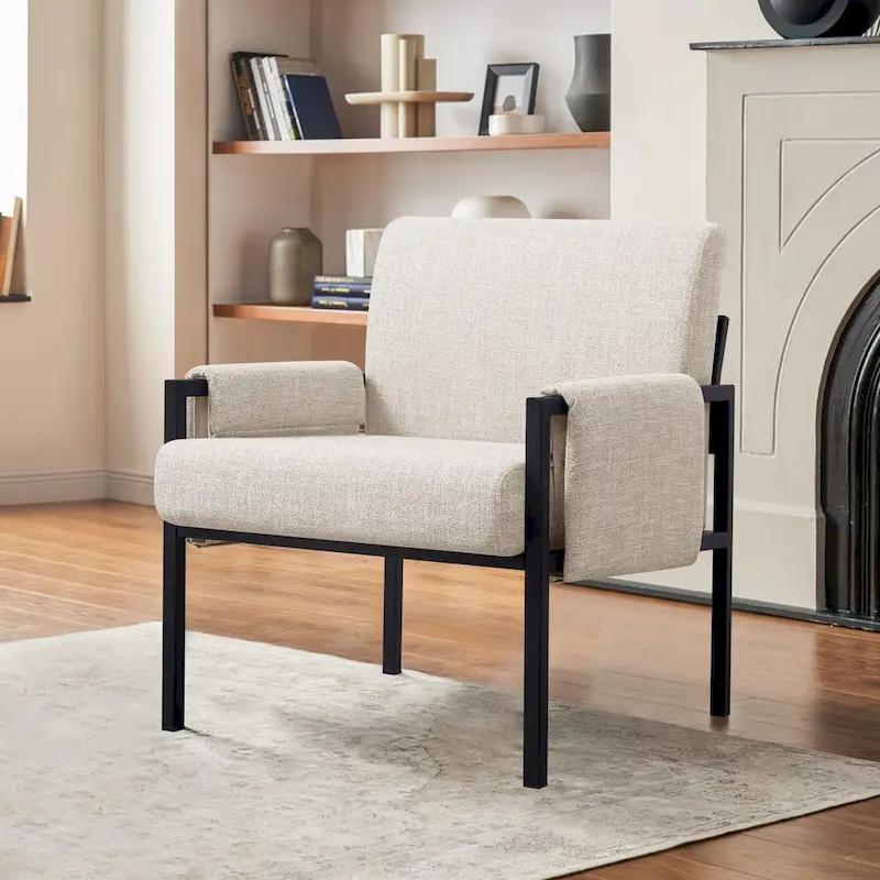 Subrtex Upholstered Accent Chair with Metal Frame Armchair
