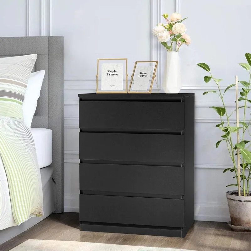 Modern Wood Dresser for Bedroom with 4 Drawers
