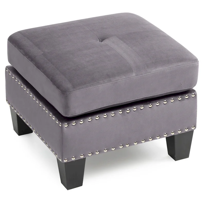 Copper Grove Meharrize Tufted Velvet Ottoman