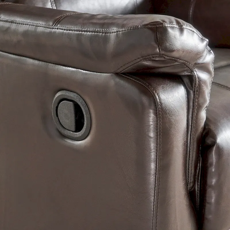 Jennette Faux Leather Swivel Gliding Recliner by Christopher Knight Home