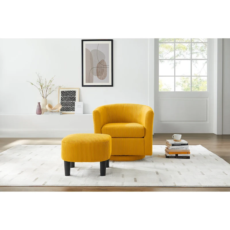 26.38 Swivel Arm Chair with Ottoman