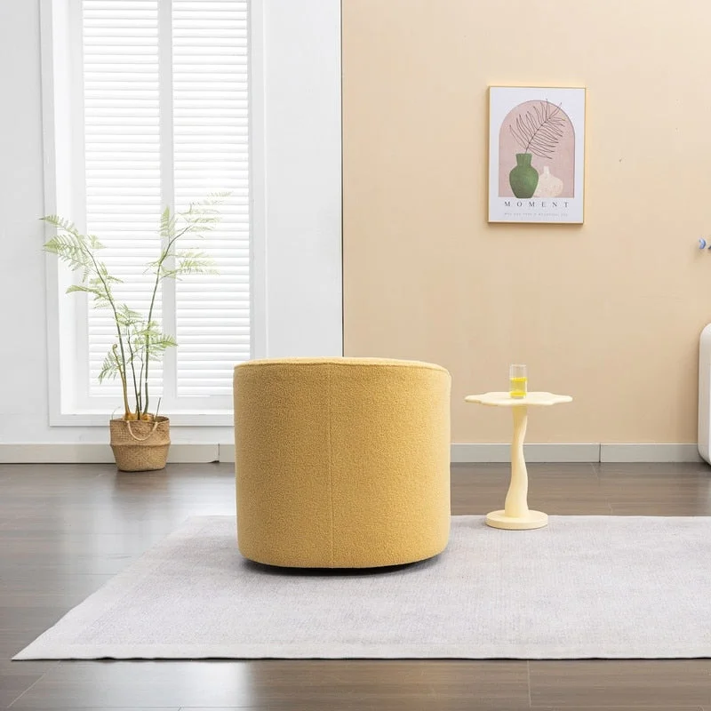 SEYNAR Modern Boucle Upholstered 360 Degree Swivel Accent Club Chair