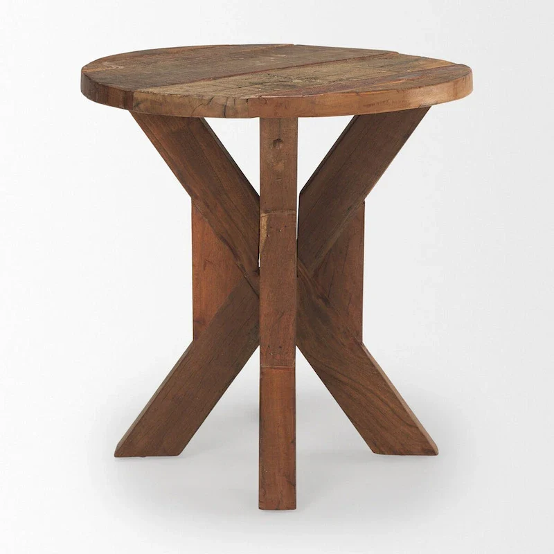 Reclaimed Brown Wooden End Table - 25.8L x 25.8W x 26.0H