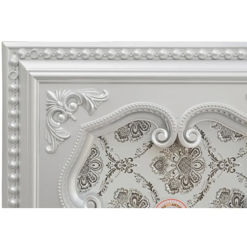 Silver Four Leaf Clover Square Chandelier Ceiling Medallion 24in