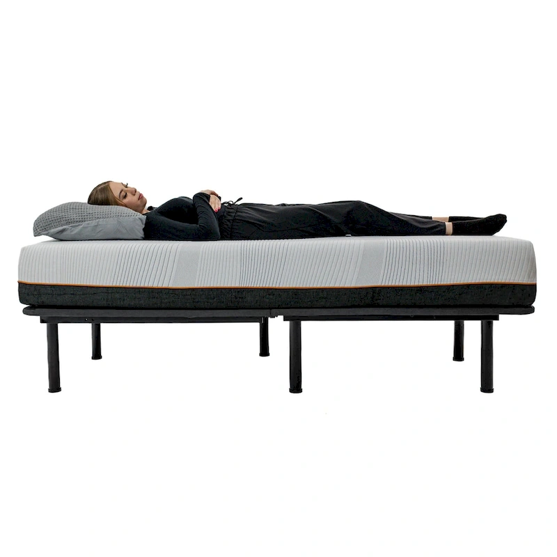 Bridgevine Home Quick Assembly Adjustable Bedframe with Voice Activated Controls