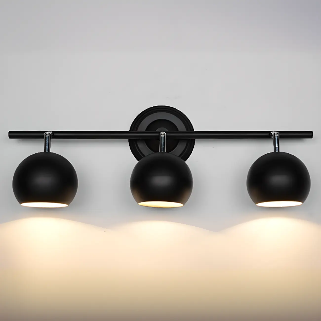 Adjustable Modern Linear Iron Globe Track Wall Sconce