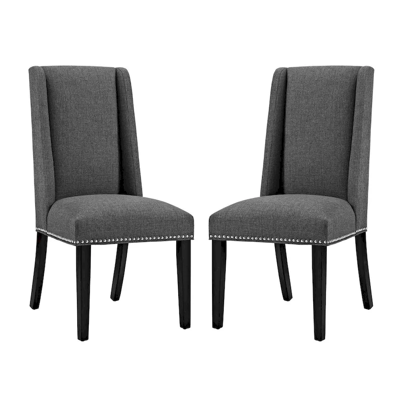 Modway Baron Fabric Upholstered Dining Chairs (Set of 2)