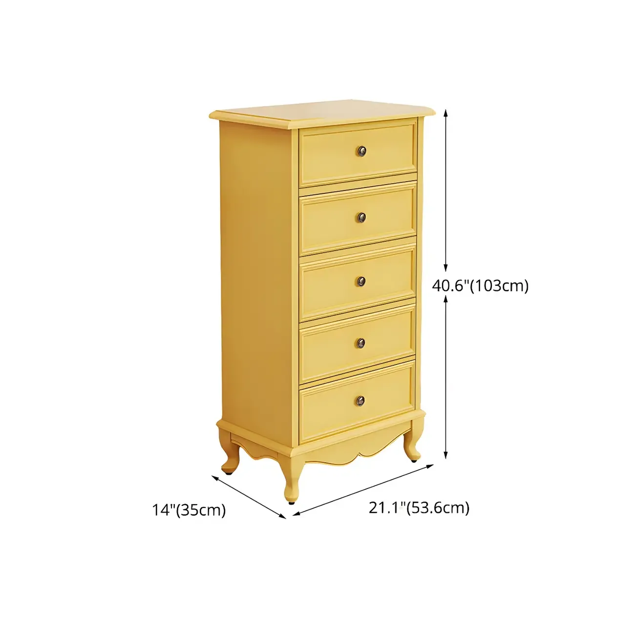 Traditional Yellow Wooden Dressers & Chests with Drawer