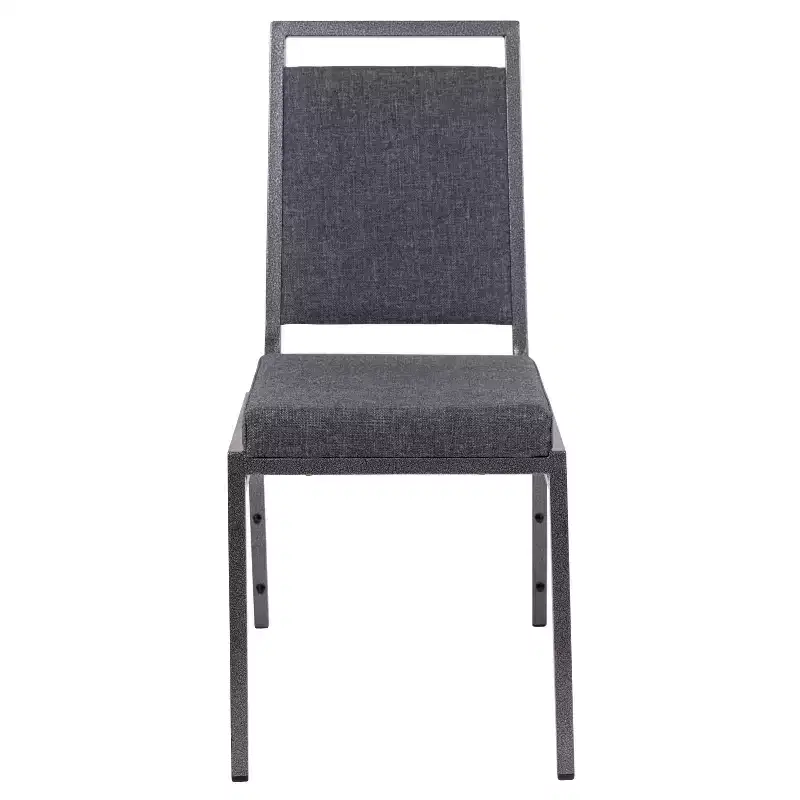 Flash Furniture HERCULES Series Square Back Stacking Banquet Chair with Silvervein Frame
