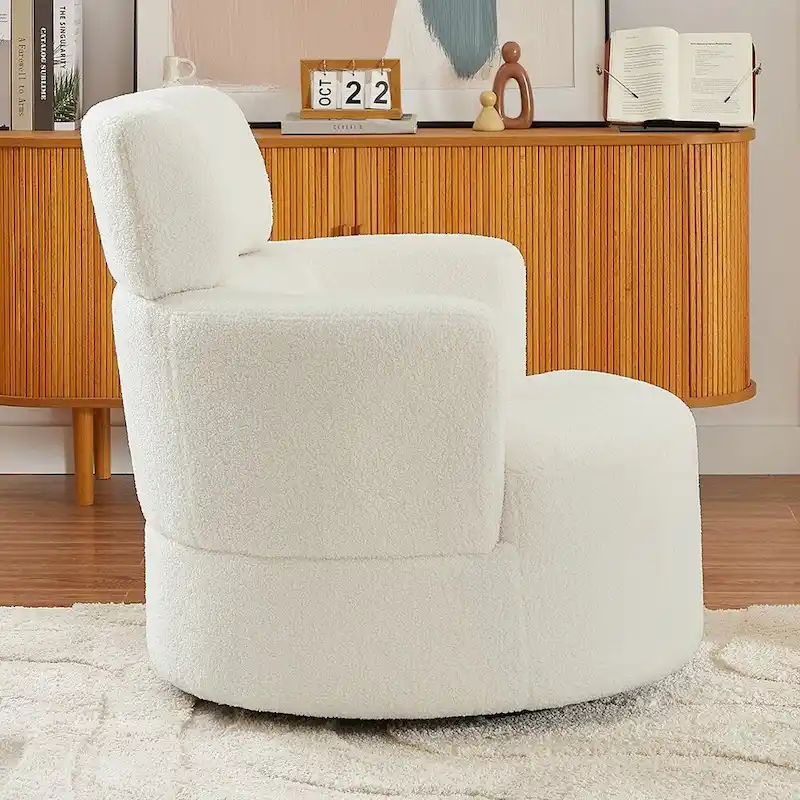360Swivel Chair Upholstered Accent Barrel Chair