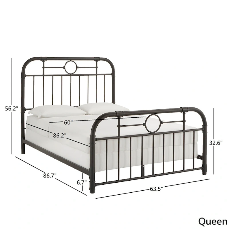 Kendal Black Metal Bed by iNSPIRE Q Classic
