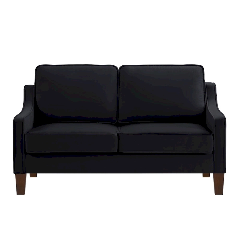 Modern Upholstered Sofa with Removable Cushions and Scooped Arms