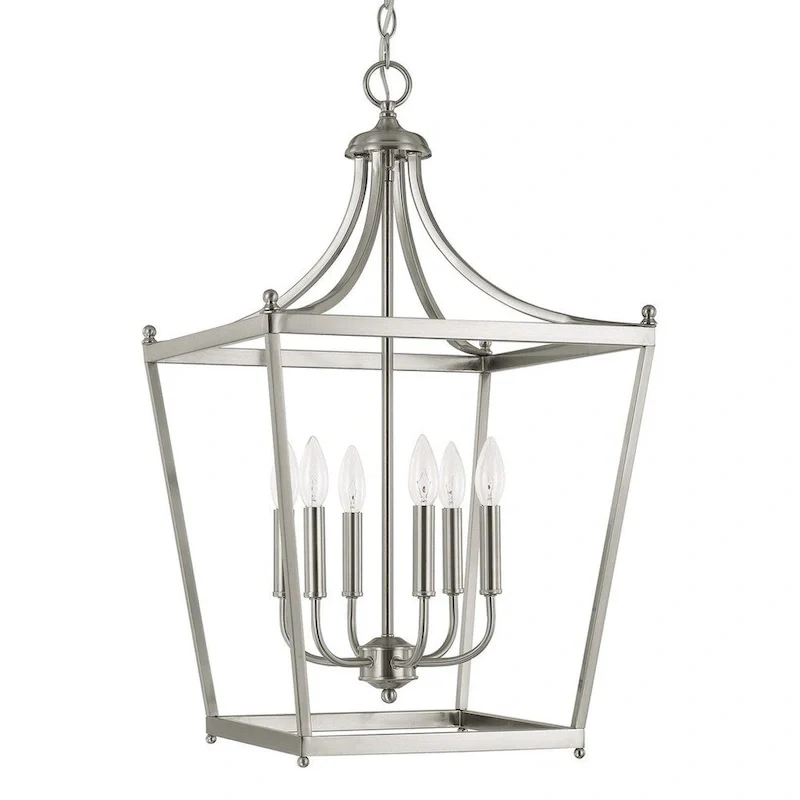 Stanton 6-light Brushed Nickel Foyer Pendant - Brushed Nickel