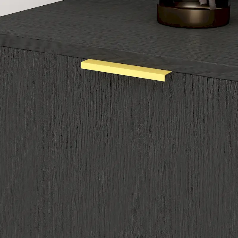 Timechee Mid-century Modern Dresser with Gold Legs