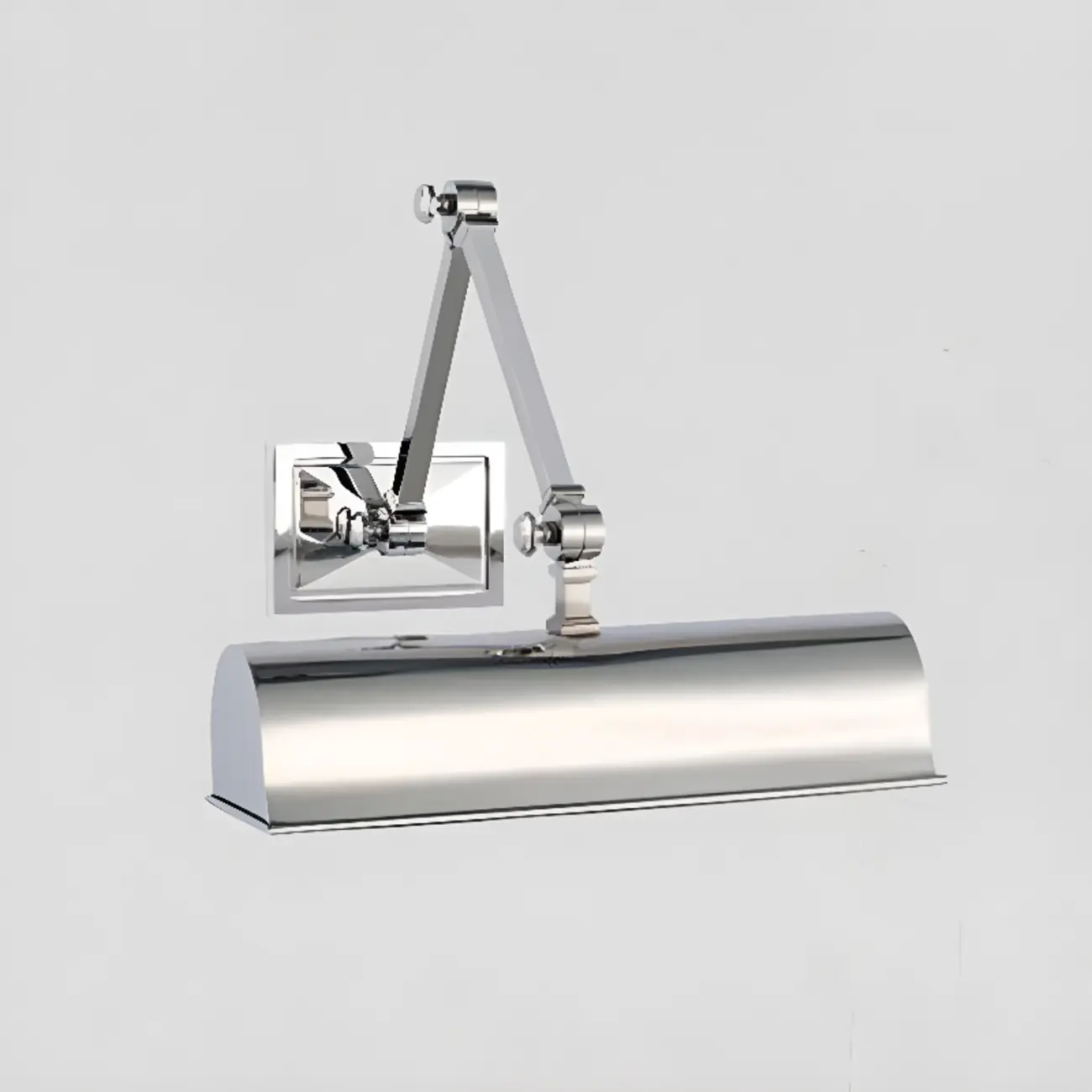 2-Light Metal Swing Arm Wall Light with Long Shade