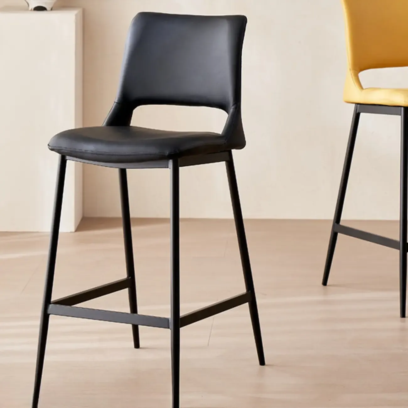 Counter Adjustable Leather Modern Bar Stools